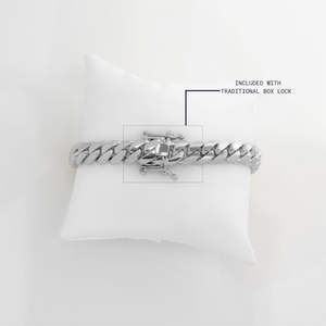 Bracelet Shreya Diam fait main en argent 925 plaqué or, chaîne cubaine Miami 18 mm, style hip-hop pour homme, à porter au quotidien - Product Image 2