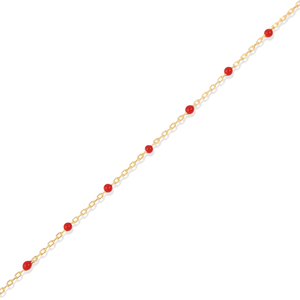 <b>Red</b> Color Enamel Design Turkish Handcrafted 925 Sterling Silver Trendy Wedding Party Chain <b>Bracelet</b> - Product Image 2