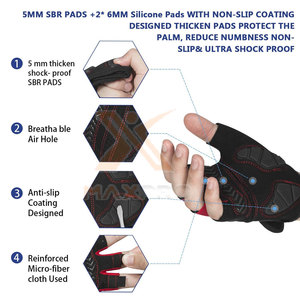 Guantes de Ciclismo de Marca Privada en Stock, Mejor Precio, Guantes de Ciclismo Personalizados en Talla y Color - Product Image 3