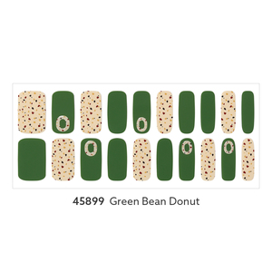ShineB superventas de alta calidad 3D Donut estilo Gel Nail Wraps pegatinas 45899 Green Bean hecho en Corea para salones - Product Image 2