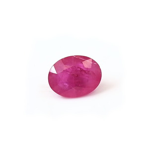 Pierre précieuse naturelle non traitée, rubis du Mozambique de 4,94 carats, émeraude ovale facettée, tourmaline rouge rose, 8 mm, certifiée IGI - Product Image 1