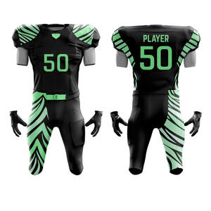 Uniformes de Fútbol Americano Sublimados Profesionales Personalizados, Transpirables, Talla Grande, Secado Rápido, 100% Poliéster, Antibacterianos - Product Image 1