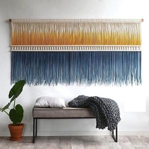 Macramé bohemio moderno para colgar en la pared, pieza llamativa para elevar cualquier espacio con texturas artesanales para Decoración de cumpleaños - Product Image 1