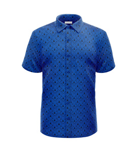 Camisa informal de poliéster transpirable para hombres Estilo de negocios de verano de secado rápido sin arrugas OEM disponible - Product Image 5