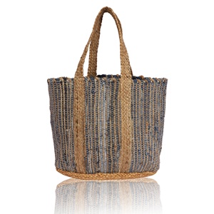 Grand sac fourre-tout en jute à motif lettres, style bohème, sac de plage et de shopping, poignée en corde, écologique, réutilisable, ouverture supérieure, sac de voyage - Product Image 2