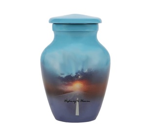 Mini urne Highway to Heaven pour cendres, option breloques d'amour, urnes en aluminium pour cendres humaines, urnes pour adultes, hommes, femmes, grandes urnes pour cendres - Product Image 4
