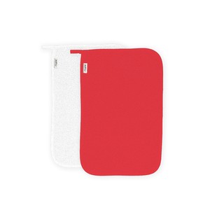 Paquete de 2 Toallas de Algodón Hipoalergénicas para Niños, Color Rojo, con Ganchos para Guardería, para Uso Doméstico - Product Image 1