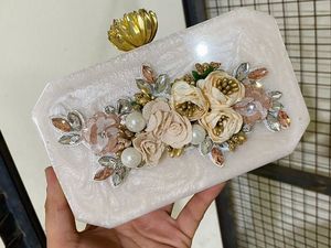 Fashion Resin Clutch Bag Eco-Friendly Handmade Customizable Colors & Designs Summer Daily Evening Use - Product Image 3