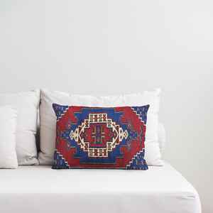 Funda de Almohada con Estampado Turco - Diseño Kilim para Decoración del Hogar, Solo Funda - Product Image 1