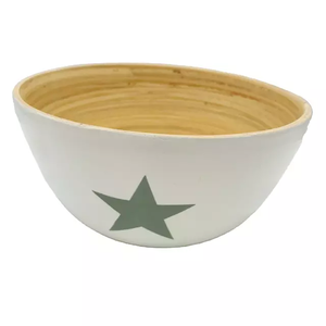 Enamel Painted Star Design with Enamel Paint Over Wooden Salad <b>Bowl</b> Creative Design <b>Soup</b> <b>Bowl</b> with High Quality 2024 - Product Image 1