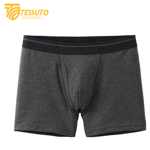 La mejor oferta de ropa interior cómoda de secado rápido para hombre, ropa interior sin costuras de algodón Spandex, Bóxer corto con estampado de logotipo a rayas personalizado Oem - Product Image 5