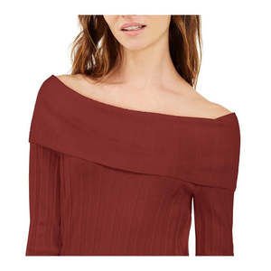 INC International Concepts Maglione casual da donna con spalle scoperte e coste, rosso XX-Large - Product Image 2