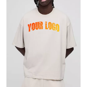 Camiseta Extra Grande Premium de Algodón de Alta Densidad para Ropa Urbana, Camiseta Extra Grande de Algodón Peinado Suave - Product Image 1