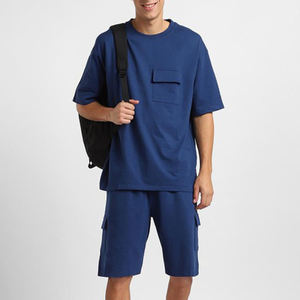 Conjunto Deportivo de Verano para Hombre, Pantalones Cortos y Camiseta de Algodón, Personalizado, Transpirable, de 2 Piezas - Product Image 3