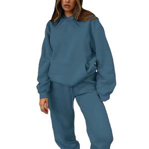 OEM Survêtements décontractés de haute qualité Pull à capuche pour femmes et pantalon ample Entraînement sportif Jogging Survêtement Survêtement d'hiver - Product Image 2