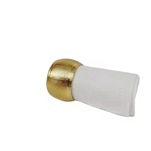 Casting Style Gold Pineapple Shape Napkin Ring <b>Tissue</b> Holder <b>For</b> Hotel <b>Wedding</b> Table Top Decorative Use Metal Napkin Ring - Product Image 3