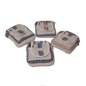 Hemp Bag Eco Friendly Striped Customizable Side Bags <b>College</b> Book Bags Unisex Men Women Shoulder Carrier - Product Image 2