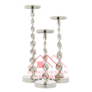 Wedding Decor Aluminium Casted <b>Candle</b> Stands for Garden Decor 2024 Table Top Decor Black <b>Candle</b> Pillar Holder - Product Image 6