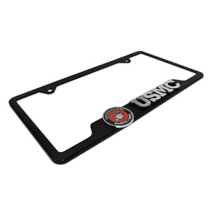 Cubierta de Matrícula LED 3D de Metal Negro con Licencia Oficial de la USMC para Decoración de Automóviles - Compatible con Ford, BMW, Abarth, Chevrolet - Product Image 3