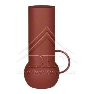 Antique Metal Flower <b>Vase</b> with Sculptural and Gray Powder Coated Shiny Finished Unique Shapes for <b>Vintage</b> Homes - Product Image 3