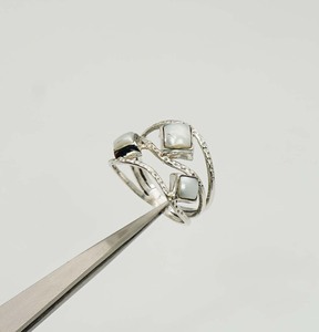 925 argent sterling massif mois de juin pierre de naissance perle d'eau douce avec sertissage de lunette bague multi-pierres précieuses - Product Image 4