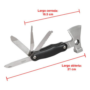Mini Ascia Multifunzione 11-in-1 da 16,5 cm con Manico in Alluminio Nero di Wallis - Product Image 3