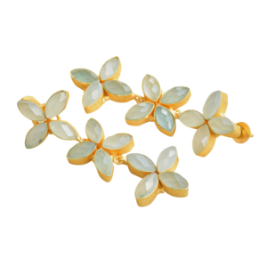 Pendientes de Latón al por Mayor, Piedras Semipreciosas Naturales, Textura Mate de Latón, Estilo Moderno, Listos para Enviar al por Mayor - Product Image 2