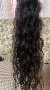 Extensions de cheveux humains vierges indiens de qualité supérieure, pointes pleines, trame simple, 100 grammes, sans traitement chimique, toutes les couleurs, teintables - Product Image 3
