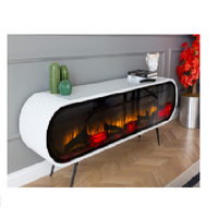 Meuble TV avec foyer électronique en MDF + PB, design moderne et luxueux, pour salon, salle à manger, hôtel, avec connexion Bluetooth, mobilier de maison