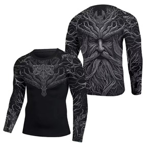 Camiseta de Manga Larga para Hombre, Protección UV para Equitación, Camiseta de Competición de Alta Demanda, Transpirable, de Spandex, para Entrenamiento y Natación - Product Image 5
