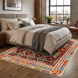 Tapis lavable en chenille RW7141 Yrk Crimson Tribal de Rug Weavers, vente en gros et dropshipping, 10 tailles - Product Image 4
