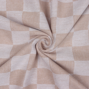 Nappe de table à carreaux rose rayé de style moderne Offres Spéciales taille personnalisée avec textile tissé à la maison à bord froufrous d'Inde - Product Image 4