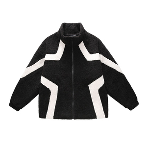 Veste polaire Sherpa unisexe avec logo personnalisé OEM Streetwear élevé, veste polaire Sherpa à la mode, sweat-shirt chaud zippé, manteau pour hommes - Product Image 1