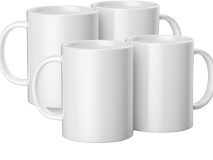 Tasses en céramique vierges – 15 oz/425 ml (lot de 4) – Personnalisation DIY – Feuilles de transfert d'encre <span class=keywords><strong>infusible</strong></span> – Stylos/marqueurs – Sublimation – Micro-ondes - Product Image 4