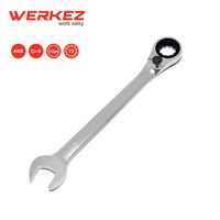 Juego de Llaves Combinadas de Trinquete Reversibles de Acero Cromado CR-V de 72 Dientes y 7/8 Pulgadas, Herramientas Manuales Métricas para Uso Industrial, en Caja