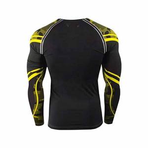 Vêtements de sport pour hommes, course à pied, entraînement, gym, respirants, séchage rapide, légers, impression numérique, manches longues, rashguards 100% - Product Image 3