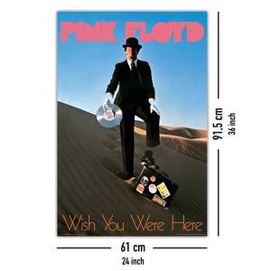 Póster de Pink Floyd 'Wish You Were Here' con Diseño Moderno, Marco Negro y Material de Papel para Uso en Pared - Product Image 5