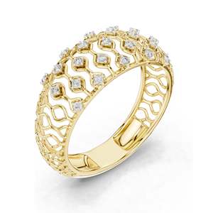 Anillo de Diamante de Laboratorio de 0.138 CT para Mujer, Claridad VVS-VS EF, Oro de 18KT, 14KT, 10KT y Plata 925, Oro Rosa, Amarillo y Blanco - Product Image 4