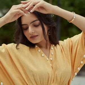 Fait à la main indien coton robe courte élégant personnalisé mariée mariage lune de miel été fête porter ODM approvisionnement en vente - Product Image 1