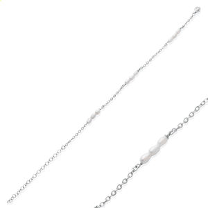 Bracelet à breloques minimaliste à triple perle, vente en gros, fait main, argent sterling 925 turc, plaqué rhodium, plaqué or, bijoux - Product Image 5