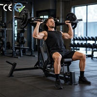 VIGFIT Banc de musculation multifonctionnel réglable pour presse à pectoraux et épaules, idéal pour la salle de sport