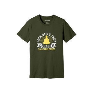100% camiseta informal de algodón para mujer 3D Buddha Themes Logo Print 12 opciones de color 160-180 Heavy GSM transpirable diseño personalizable - Product Image 3