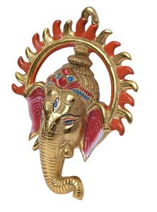 Moderno diseño Vertical de Metal de aluminio Ganesha Idol colgante de pared Mandir puerta decoración Diwali boda cumpleaños aniversario perfecto - Product Image 5