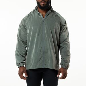 Ventes en gros de vestes de sport uniques, respirantes, imperméables, à fermeture éclair, pour la salle de sport, à séchage rapide, 100% nylon, coupe-vent, pour hommes - Product Image 1