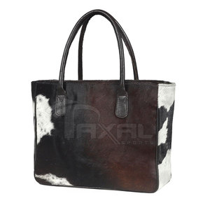 Bolso de mano de piel de vaca de gran oferta, peso ligero, color sólido hecho a medida, novedad - Product Image 3