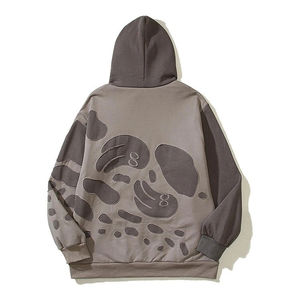 Sudadera con capucha de gran tamaño para deportes al aire libre para hombre, Jersey de algodón y poliéster teñido liso, OEM ODM, fabricante Digital para invierno - Product Image 2