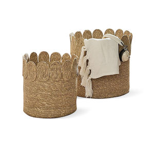 Meilleure Collection Organisateur de rangement en jonc de mer en jute Panier de rangement Personnaliser la décoration de meubles de chambre de couleur - Product Image 1