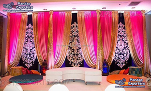 การออกแบบที่หรูหรา Roka ฉากหลังเวทีพิธีปักลวดลายซุ้มฉากหลังแต่งงาน - Product Image 5