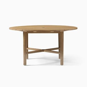 Conjunto de Mesa de Comedor Redonda Estilo Moderno para Jardín con Sillas y Mesa |   Conjunto de Muebles de Exterior de Madera de Teca - Neacel - Product Image 5
