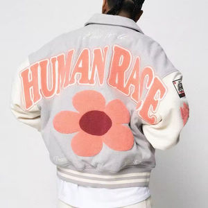 Vestes d'université OEM grande taille pour hommes vente en gros de veste d'université vierge veste de baseball Letterman unie pour hommes - Product Image 6